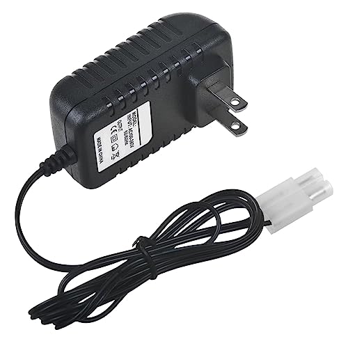 kybate RC Battery Charger for 6.0V-9.6V NiMH/NiCd Battery Packs, 12V 300mA AC Plug Charger w/Standard Tamiya Connector for RC Hobbies, Airsoft Battery Packs