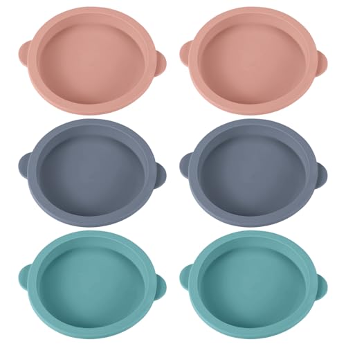 Lot de 6 moules à pancakes en silicone pour Airfryer, moules ronds de 10 cm, moules à muffins et cupcakes, gadgets pour crêpes, sandwiches aux œufs, en...