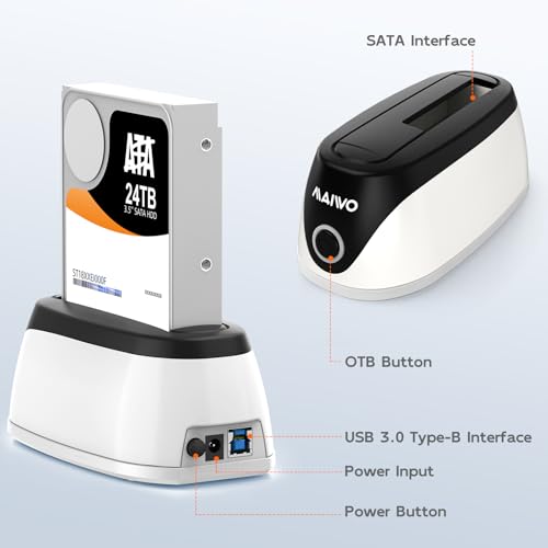 Docking Station MAIWO para HDD SSD SATA 2.5 y 3.5 pulg USB 3.0 miniatura 7