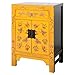 Fine Asianliving Armario Chino Mariposas Amarillas Pintadas a Mano An.58xF37xH85cm Armario Chino Mueble de TV Chino Armario de Boda Aparador Cómodas Chinas orientales