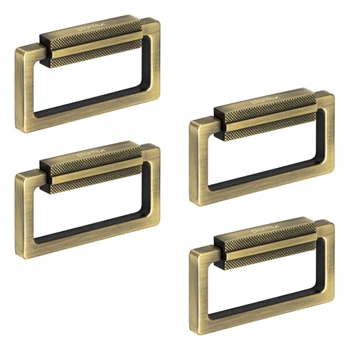 Image of Plantex Rajwadi Drawer Kadi /3.5 Inch Drawer Handle /Pull-Push Kadi for Home /Office Cabinet - Pack of 4 (Brass Antique)