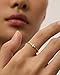 PAVOI 18K Yellow Plated Marquise Mini Cubic Zirconia Stackable Ring for Women | Stacking Thin Band for Women | Size 7