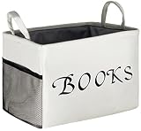 HIYAGON Rectangular Storage Basket,Canvas Toys Storage Bin Organizer,Large Kids Storage Box Nursery