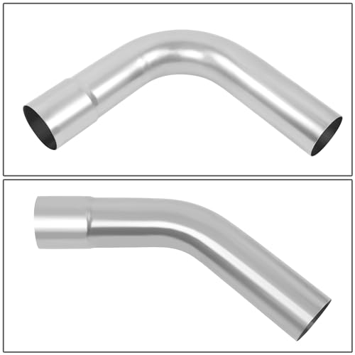 Image of DNA MOTORING 8Pcs 3 Inches Mild Steel DIY Custom Exhaust Tubing Mandrel Bend Pipes Straight & U-Bend Kit, Universal Fit, ZTL-30RAW-8P