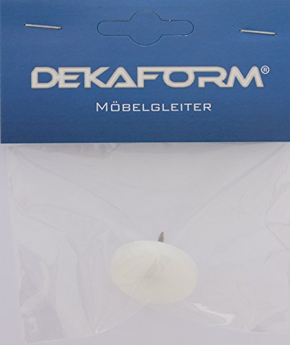 Preisvergleich Produktbild Rundgleiter 30 x 5 - Möbelgleiter 214 Nagelgleiter Stuhlbeingleiter Stuhlgleiter zum Nageln Kunststoff-Gleitfläche* weiss