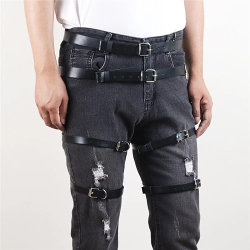 Men's Gothic Belt Sexy Men's Garter Fetish Harajuku Style Festival Rave Costume Belt Clothing Accessories3