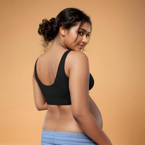 Image of &Circus Padded Maternity Bra | Pull Down Feeding Bra for Women | Padded Bra for Women Slip On | Suitable with Maternity Clothes | PureSoft Micromodal