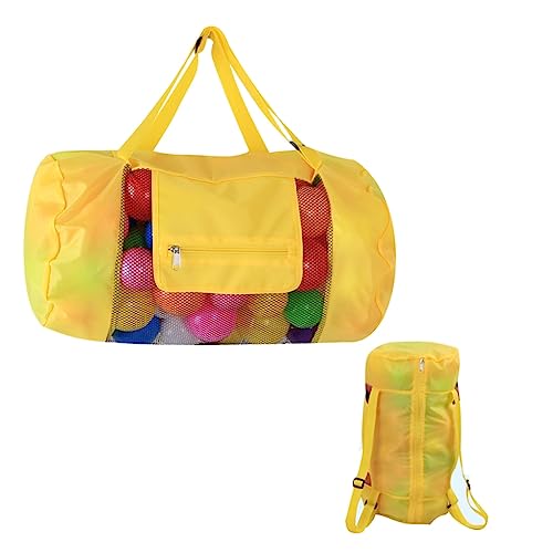 Yardenfun Bolsa de Playa de Malla Pequeña Mochila para Juguetes de Natación y Piscina Saco Portátil para Almacenamiento de Arena y Agua