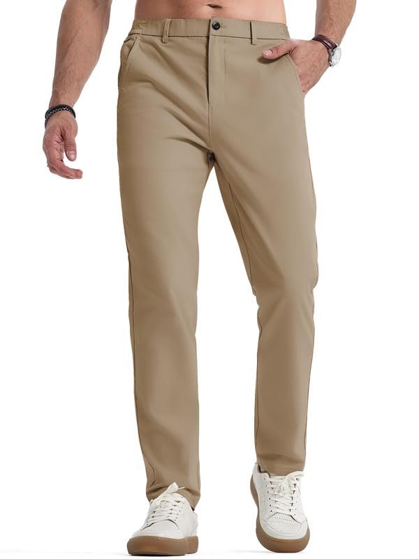 Elegancity Herren Chinohose Stretch Freizeithose Regular Fit Stoffhose Anzughose Einfarbig 60% Baumwolle Passform Mit Bundgummi S-3XL