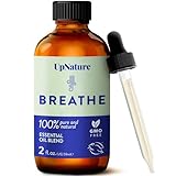 UpNature Breathe Essential Oils Blend (Large 2oz) Breath Relief Eucalyptus and Menthol Blend - Essential Oils for Diffusers for Home Humidifier - Vaporizer Liquid Aromatherapy Oils