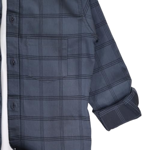 Image of Rocket Science Boy's Casual Regular-Fit Cotton Checked Long Sleeves Shirt.