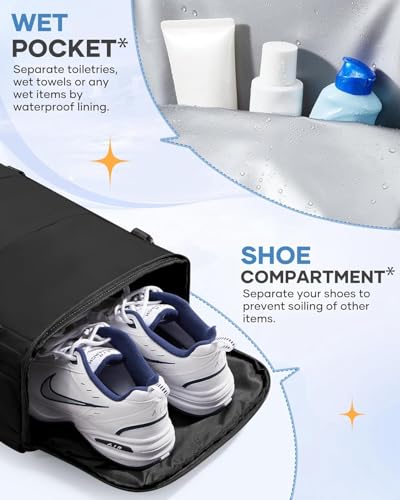 Image of Travel for Women and Men, Airline Approved Carry On Backpack, Flight Approved Waterproof Small Hiking Daypack, Casual Sports Luggage for Airplane Travel, Black