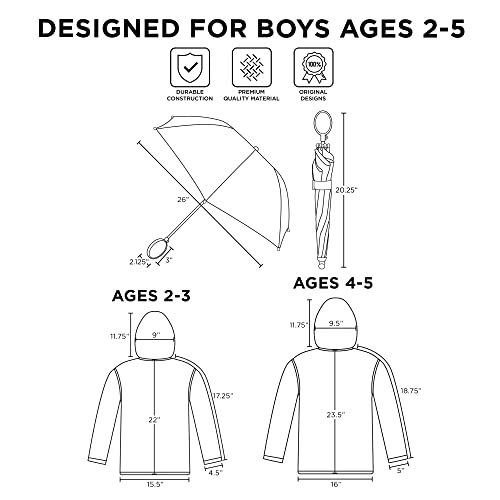 Mattel Boys Thomas Rain Wear, Umbrella And Poncho Raincoat Set For Ages 2-5 7