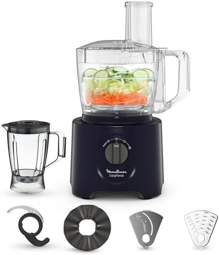 Moulinex Easy Force, Robot Cuisine Multifonction Compact 3L, 800W...