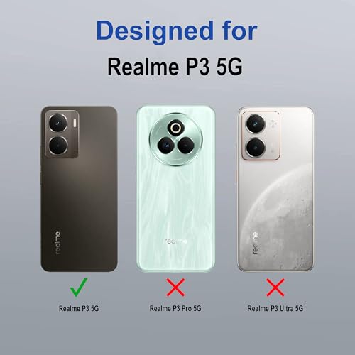 Image of amazon basics Back Case Cover for Realme P3 5G | Compatible for Realme P3 5G Back Cover | Case Cover with Camera Protection | (TPU + PC | Transparent)
