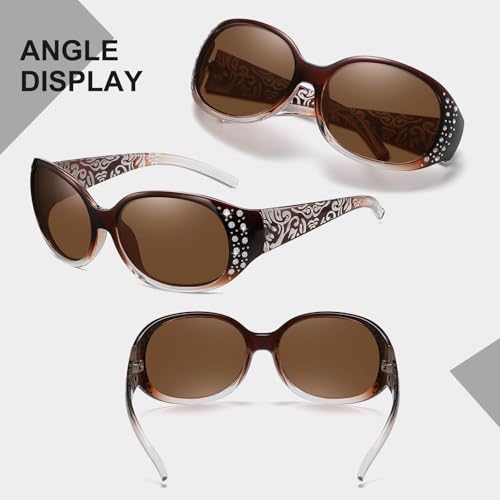 Image of HAOLOTA Polarized Sunglasses for Men Women Designer Driving Glasses Lightweight UV400 Protection