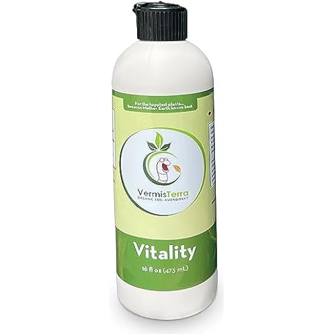 VermisTerra Vitality 16 oz - Worm Castings Super Concentrate, Seedling Fertilizer, Organic Plant Food, Promotes Healthy Growth for All Plants, Root Cuttings, Will Not Burn, Reduces Transplant Shock Cover