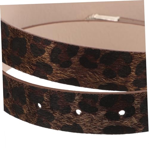 Vintage Western Leopard Print Waist Belt for Women Decorative Dress Accessory with Style Metal Buckle for Jeans Dresses and Special Occasions Coffee Color4