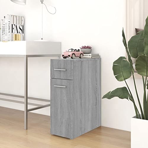 Lumanois Armoire apothicaire Sonoma Gris 20x45,5x60 cm Bois d'ingénierie Casiers & armoires de Rangement Gris,815865