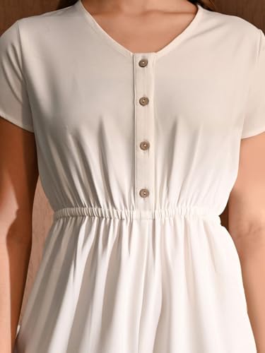 Image of Jumpsuit for Women | Halfsleeve V-Neck | One Peice Dress V-Neck