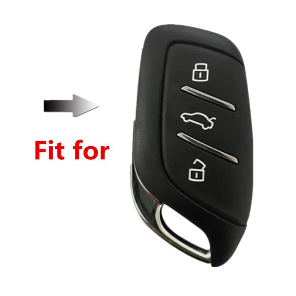 Custodia In Silicone Per Chiave Auto Motivo Nido D'Ape - Per Roewe RX3 RX8 MG5 MG6 ZS EV, Protezione Anti Graffio, Nero