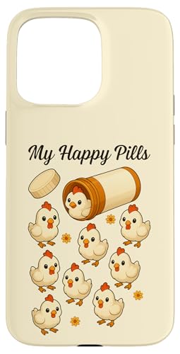 Funny Chicken My Happy Pills D j̎q ̎q LbY X}zP[X iPhone 15 Pro Max p
