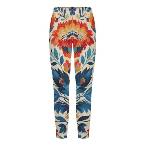 Polish Folk Art Floral PatternChildren's Home Pajamas, Simple And Versatile, Suitable for Daily Wear120CM4