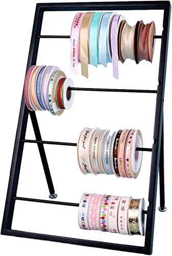 Estante de exhibición de Almacenamiento de Cintas, estantes de Cintas de Metal para Sala de Manualidades, Soporte Organizador de Escritorio para Rollos de Vinilo Grandes y pequeños, carretes
