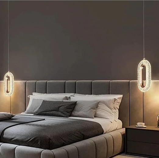 Image of BrightLyt Decorative LED Hanging Light for Living Room, Pendant Light for Bedroom, Kitchen Arch /Island Pendant Lamp, Hotel and Restaurant Pendants Ceiling Lamp (Pack of 2)