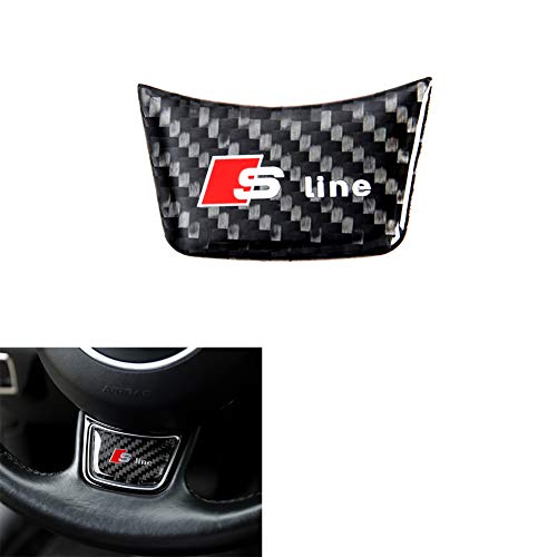 Yika Autocollant pour volant en fibre de carbone pour Aodi A4 B6 B8 B7 B5 A3 8P 8L 8V A6 C5 C7 A5 Q3 A1 S3 S4