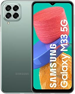 Samsung Galaxy M33 5G Mobile Phone SIM Free Android Smartphone 6GB RAM 128GB Storage Khaki Geen [Amazon Exclusive]