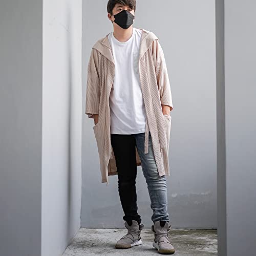 Image of Men's Long Noragi Hoodie Oversized Kimono Jacket One Size Cardigan Coat