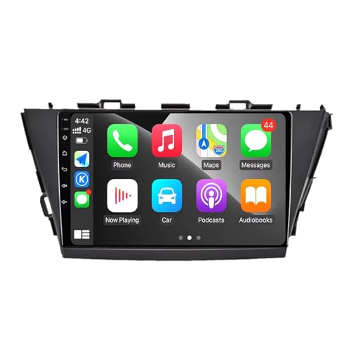 9 Pulgadas Autoradio Estéreo Android 13 Reproductor Multimedia Radio para Toyota Prius Plus V Alpha LHD 2012-2017 con Wireless CarPlay Control del Volante IPS Pantalla Táctil Cámara Trasera(Q4 4+64G