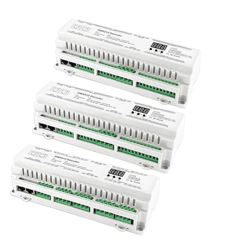 Variateur PWM DMX512 tension constante 32 canaux rail DIN DC12V
