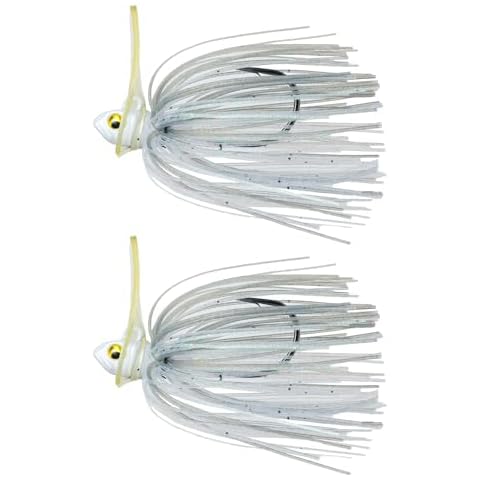 Tungsten 4 Anglers - 97% Pure Tungsten Scrounger Jig for Bass Fishing | Ideal for Smallmouth and Largemouth Bass. Snag-Free Design | 1/2oz. - Multi-Color - 2-Pack/Bag (1/2oz. White) Cover