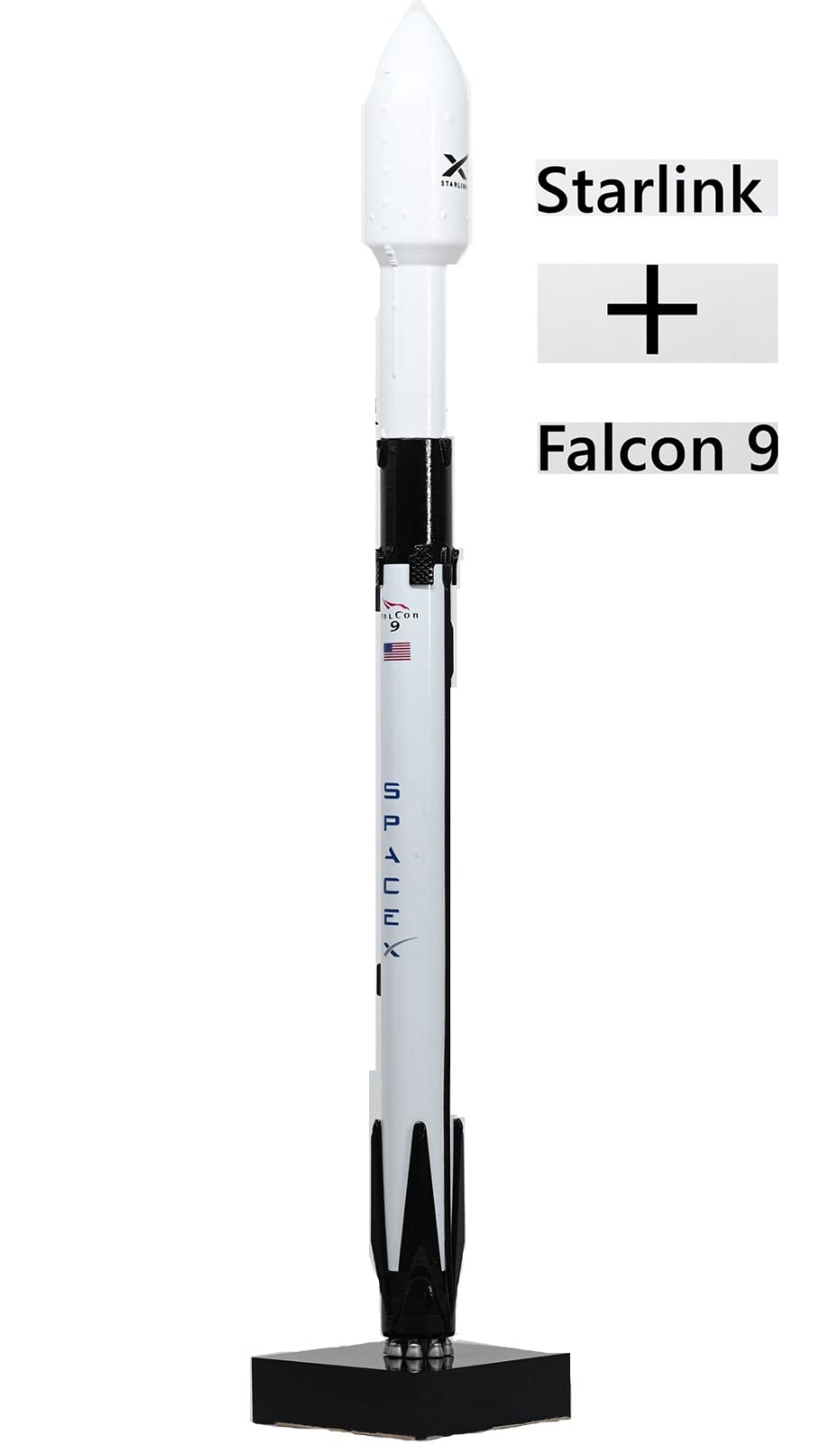 REHOOF Modello di Razzo Falcon 9 1:233 Modello di Razzo Super Pesante di Astronave Fan dello Spazio Souvenir Amanti del Modello da Collezione per Bambini Adulti, 4Pcs