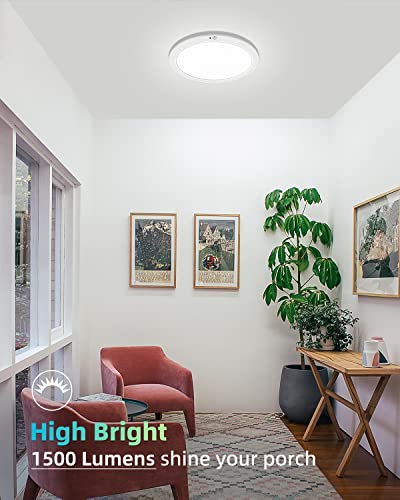 Motion Sensor Ceiling Lights, 2 Pack Motion Sensor Recessed Light 8.7 Inch Flush Mount Lighting Fixtures, 15W 1500Lm 3Cct(2700K/4000K/5000K) Recessed Led Ceiling Light For Closet Bathroom Hallway #TOP1