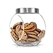JoyJolt All-Sides Cookie Jar. Set of 2 Cookie Jars for Kitchen Counter with Lids, Candy Jar, Dog Treat Container, Laundry Detergent Container, Large Canisters, Half Gallon Glass Jar with Lid Airtight