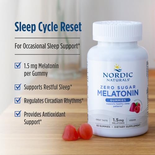 Nordic Naturals Melatonin Gummies, Sugar Free,1.5mg, Raspberry - 120 Count - image 3