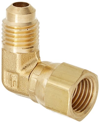 Parker Hannifin 166FSV-4-4-pk10 Swivel Elbow, Brass, 90 Degree, Flare Fitting, 45 Degree, 1/4