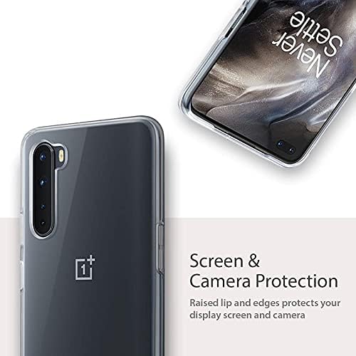 Image of NISHTECH for OnePlus Nord 5G Premium Transparent Hybrid Soft Slim Dust Proof Back Case Cover Silicone with Camera Protection