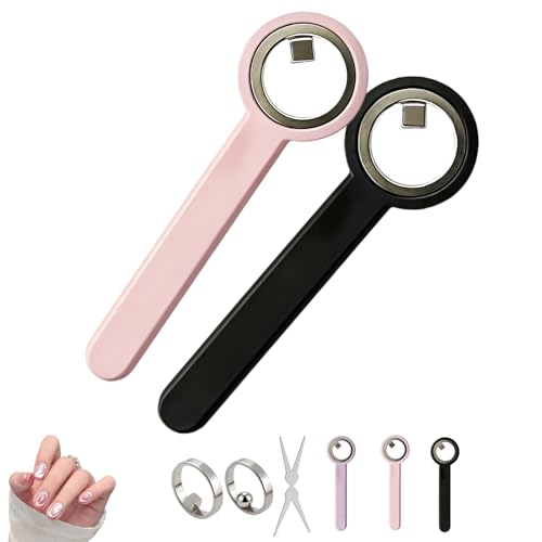 2026 Upgrade Ring-Shaped Cat Eye Magnet for Nails,2-in-1 Circle & Y Shape Nail Magnet Tool, Wide Beam French Heart Effect,Portable Cat Eye Nail Art Tool for DIY,Beginners & Nails Artists (C-2Pcs)