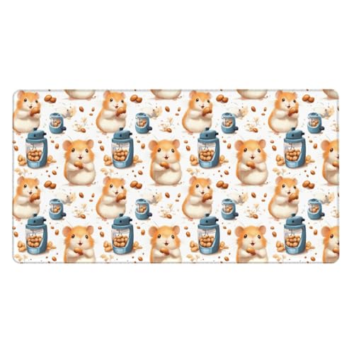 Tapis de souris grand format fini les glissements avec le cochon d'Inde