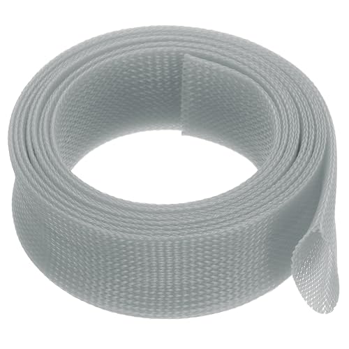 Manchon extensible uxcell gris de 7,5 cm et 3 m de long pour gaine de câble