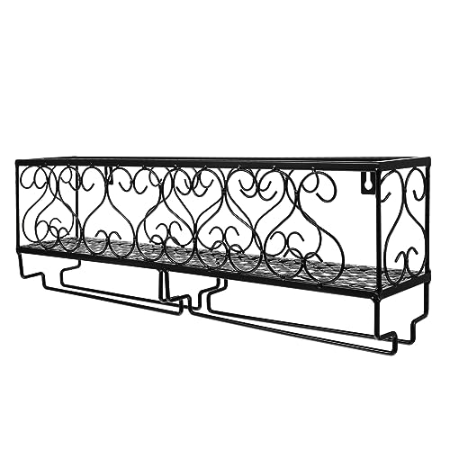 UTHCLO 1pezzi Portabottiglie Da Parete Per Vino Organizer in Supporto Da Appendere