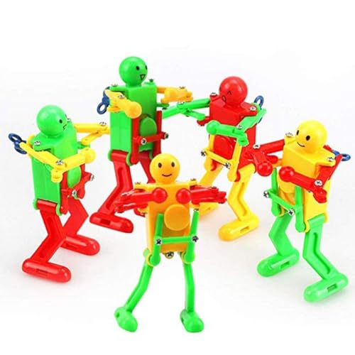 CiCy 5 Pcs Spring Clockwork Dancing Robot Wind-up Dancing Walking Robot for Birthday Theme Party Activity Role Playing Robots Theme Party Activity Party Favors
