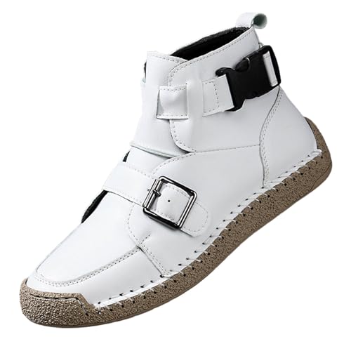 Zapatillas Deportivas Montela para Mujer, Deportivas con Cordones, para Fitness (White, 40)
