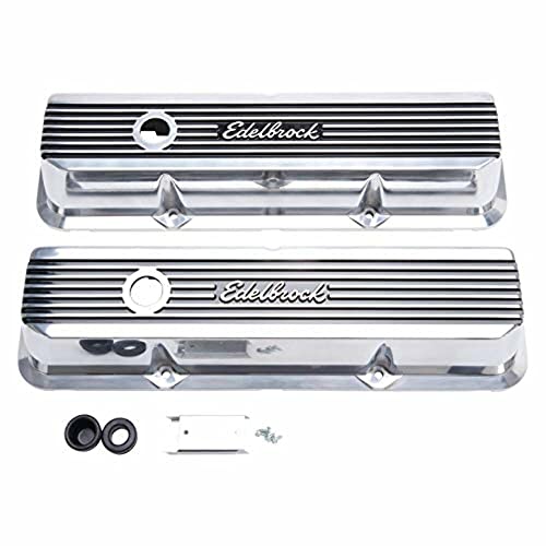 Edelbrock 4277 Elite Ii Series Valve Cover Polished Raised Fins 3.55 In. Overall Height Elite Ii Series Valve Cover #TOP1