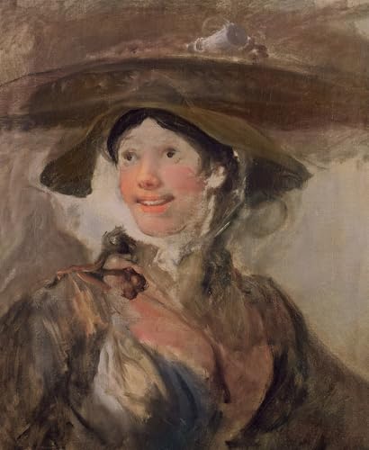 Affiche Toile La Fille aux Crevettes de William Hogarth Impression Déco Bureau 60x90cm