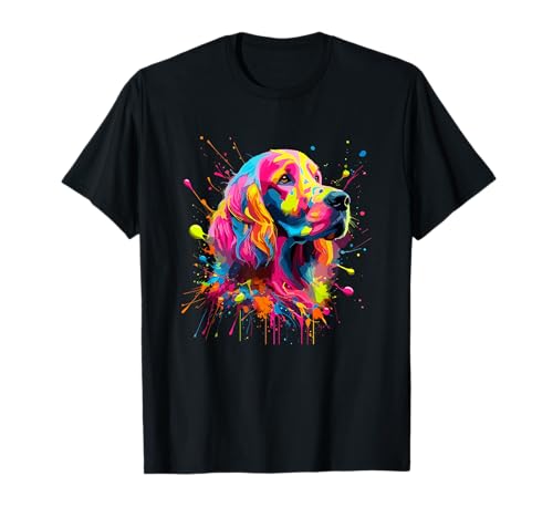Splash art english setter camiseta
